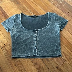 Gray size small forever 21 crop top